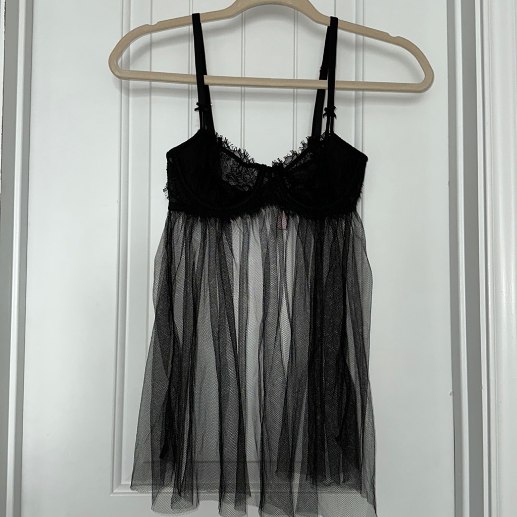 Black Babydoll With Open Back
